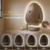 PESENXAN Asymmetrischer LED-Badspiegel mit Beleuchtung Produktbild-Vorschau 4