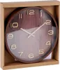 Braun Nachahmung Holz Wanduhr rund 30,5 cm Produktbild-Vorschau 5