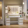 Toaletní stolek – bílý a stříbrný – 145x135 cm – se Náhled obrázku produktu 10