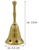 Messing Weihnachtsmann Glocke mit Sternen - Gold 13 cm | Produktbild-Vorschau 2
