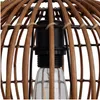 Pendelleuchte rund Ø 40 cm Bambus Korbschirm Braun E27 Boho Produktbild-Vorschau 4
