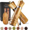 Salz und Pfeffermühle Holz − 22cm Manuelle Gewürzmühle 2er Produktbild-Vorschau 1