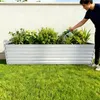 Relaxdays Hochbeet, verzinktes Metall, HxBxT: 57 x 180 x 90 Produktbild-Vorschau 3