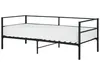 BELIANI Posteľ čierna kovová 90 x 200 cm posteľný rám s Náhľad obrázku produktu 1
