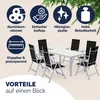 CASARIA® Gartenmöbel Set 6 Stühle mit Tisch 150x90cm Produktbild-Vorschau 8