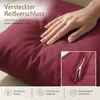 Kissenbezug 35x35 cm Bordeaux | 100% Baumwolle | Produktbild-Vorschau 4