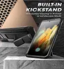 A smartphone case with a built-in kickstand is displayed, along with a smartphone in the case. Náhled obrázku produktu