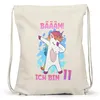 Bäääm Ich Bin 11 Turnbeutel Gymsack Einhorn 11. Geburtstag Produktbild-Vorschau 3