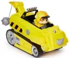 A yellow toy vehicle with a dog figure inside, set against a white background. Náhled obrázku produktu