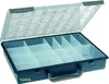 An open storage box with multiple compartments. Voir les images du produit