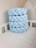 Bettschlange geflochten Velours 400 cm – Himmelblau | Produktbild-Vorschau 3