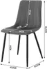 Klihome 4 x Esszimmerstühle, Metallbeinen, Sitzfläche aus Produktbild-Vorschau 7