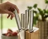 Elevate Coltelli in acciaio con supporto in bambù 5 pezzi Anteprima dell’immagine prodotto 5