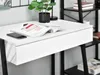 A close-up of a white desk with a magazine and a smartphone on top. A black shelf unit is visible in the background. Anteprima dell’immagine prodotto