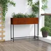 vidaXL Hochbeet Gartenpflanzer Rostig 100 x 26 x 82 cm Produktbild-Vorschau 4