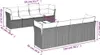 vidaXL 9-tlg. Garten-Sofagarnitur mit Kissen Grau Poly Produktbild-Vorschau 3