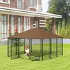 PawHut Chenil extérieur pour Chiens en métal et Tissu Voir les images du produit 2