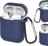Pouzdro pro Airpods 2 / 1 + přívěsek na klíče Blue Náhled obrázku produktu 1