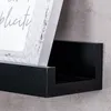 Bilderleiste L40cm Schwarz MDF Holz Wandregal Kurz Wanddeko Produktbild-Vorschau 6