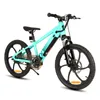 A teal electric mountain bike is shown against a white background. Produktbild-Vorschau