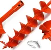 Several parts of an orange auger drill bit are arranged on a white background. Anteprima dell’immagine prodotto