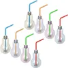 8er Set LED RGB Partyglas Birne mit Deckel und Strohhalm Produktbild-Vorschau 1