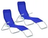 Aga 2x Chaise longue de jardin SIESTA Bleu foncé Voir les images du produit 1