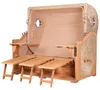 Strandkorb-Set - bene living - Königssee 3-Sitzer Teak - PE Produktbild-Vorschau 16