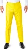 A person wearing yellow suit pants and black shoes. Náhled obrázku produktu