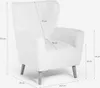 Moderne Bergère-Sessel aus weißem Bouclé-Stoff Kamo für Produktbild-Vorschau 5