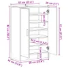 vidaXL Schuhschrank Artisan-Eiche 60x35x92 cm Holzwerkstoff Produktbild-Vorschau 8