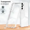 A transparent phone case is shown on a wooden surface with small decorative elements. Produktbild-Vorschau