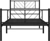 Postel s čelem a nohou kovová 80x200 cm Náhled obrázku produktu 4