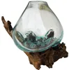 Wurzelholz Vase - 1 * Ø Glas bis 10 cm, Braun, Produktbild-Vorschau 2