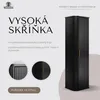 RODAN | Koupelnová Vysoká Skříňka - 139 CM - Černý Mat - Náhled obrázku produktu 2