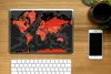 MuchoWow® Laptop Aufkleber Sticker Cover Weltkarte - Rot - Produktbild-Vorschau 2