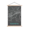 MuchoWow® Textilposter Wuppertal - Stadtplan - Blau - Karte Produktbild-Vorschau 1