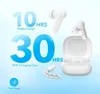 Marketing image for Anker P20i wireless earbuds, highlighting battery life and fast charging. Produktbild-Vorschau