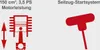 Diagrams and text illustrating engine specifications and a starter system. Produktbild-Vorschau