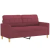The Living Store 2-tlg. Sofagarnitur mit Kissen Weinrot Produktbild-Vorschau 4