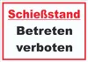 Schießstand Betreten verboten Schild A0 Rückseite Produktbild-Vorschau 1