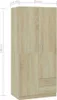 vidaXL Šatníková skriňa Sonoma Dub 80x52x180 cm odvodený Náhľad obrázku produktu 8