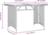 vidaXL Záhradný stôl so sklenenou doskou čierny 110x68x70 Náhľad obrázku produktu 7