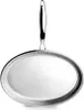 A top-down view of a silver frying pan with a handle, isolated on a white background. Produktbild-Vorschau
