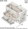 A diagram of a white bunk bed with dimensions labeled. Produktbild-Vorschau