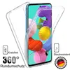 A clear phone case is shown over a smartphone with a colorful wallpaper. Produktbild-Vorschau