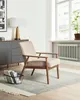 BELIANI Sessel Beige u. Dunkelbraun aus Stoff mit Holz Produktbild-Vorschau 2