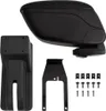 vidaXL vidaXL - Bracciolo - 12x29x(32-46) - cm - ABS - nero Anteprima dell’immagine prodotto 1