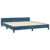 Bettgestell mit Kopfteil Dunkelblau 180x200 cm Samt Produktbild-Vorschau 3