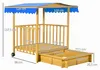 Outsunny Sandkasten mit Dach für 3-8 Jahre 133 x 129 x Produktbild-Vorschau 3